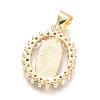 Brass Micro Pave Cubic Zirconia Pendants X-KK-I657-32G-A-3