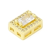 Brass Pave Clear Cubic Zirconia Slide Charms LS-KK-F875-12G-03-2