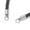 3MM Round Braided Leather Bracelet Making AJEW-JB01541-01-2