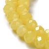 Baking Paint Imitation Jade Glass Bead Strands DGLA-A034-J8MM-A-4