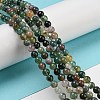 Natural Indian Agate Gemstone Bead Strands G-R201-4mm-4
