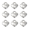 Tibetan Style Heart Charms X-TIBEP-LFH260Y-S-FF-1