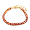 4MM Braided Nylon Cord Bracelets FIND-A057-01G-10-1