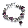 Tibetan Style Alloy & Glass Beaded European Bracelets RX0966-2-1