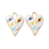 Rack Plating Alloy Enamel Pendants FIND-C050-09G-05-1