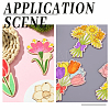 1Set Flower Unfinished Blank Wooden Pendants Set for Painting Arts HJEW-SC0002-71-5