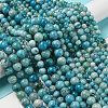 Natural Gemstone Hemimorphite Round Beads Strands G-L145-8mm-01-6