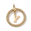 304 Stainless Steel Pendants STAS-D154-01Y-G-1
