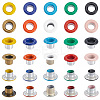 200 Sets 10 Colors Iron Grommet Eyelet Findings SCRA-GF0001-10B-06-1