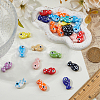60Pcs 12 Styles Glazed Porcelain Beads PORC-FH0001-14-5