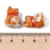 Hand-Painted Porcelain Beads PORC-R001-01B-3