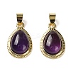 Natural Amethyst Pendants G-M405-05G-01-1