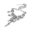Alloy Skull Bib Necklace LS-NJEW-L175-01AS-2