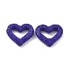 Heart Shape Polymer Clay Rhinestone Beads CLAY-NH0001-09A-15-1