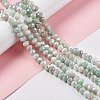 Faceted Electroplated Glass Beads Strands X-GLAA-C023-02B-2