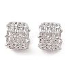 Rack Plating Brass Micro Pave Clear Cubic Zirconia Cuff Earrings for Women EJEW-G394-02P-1