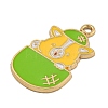 Cartoon Alloy Enamel Pendants ENAM-H045-05G-02-2