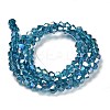 Transparent Electroplate Glass Beads Strands EGLA-A039-T4mm-B01-2