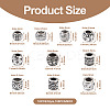 100Pcs 10 Style Tibetan Style Alloy European Beads FIND-CD0001-34-4