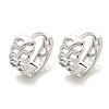 Chain-Shaped Brass Hoop Earrings EJEW-L211-009A-P-1