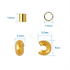 Brass Crimp Beads Covers and Crimp Beads KK-TA0007-02-8