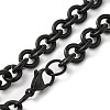 Ion Plating(IP) 304 Stainless Steel Rolo Chains Necklaces NJEW-F297-02B-2