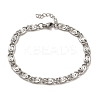 304 Stainless Steel Lumachina Chain Bracelets LS-BJEW-C079-01C-P-1