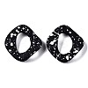 Spray Painted CCB Plastic Linking Rings LS-CCB-Q091-019B-3