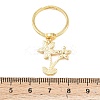Brass Micro Pave Cubic Zirconia Pendant Finger Rings for Women RJEW-A090-04G-5