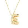 Brass Micro Pave Clear Cubic Zirconia Pendant Necklaces NJEW-Z038-01G-E-2