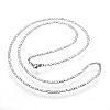 Tarnish Resistant 304 Stainless Steel Figaro Chain Necklaces STAS-F034-06P-2