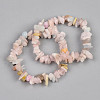 Unisex Chip Natural Morganite Beaded Stretch Bracelets BJEW-S143-44-1