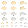 12Pcs 304 Stainless Steel Stud Earring Findings STAS-LP0001-88-1