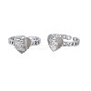 Non-Tarnish 304 Stainless Steel Heart with Word Love You Open Cuff Ring for Women RJEW-S405-261P-1