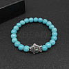 Synthetic Turquoise Stretch Bracelets for Women Men IS4293-10-1