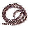 Transparent Electroplate Glass Beads Strands GLAA-F029-3mm-C05-2