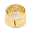 Non-Tarnish Vintage Hammered Alloy Wide Hinged Bangles for Women BJEW-L629-08G-3