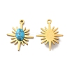 Synthetic Turquoise Pendants STAS-A080-20G-2