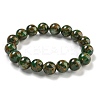 Round Synthetic Gold Clinquant Stone Stretch Bracekets G-P549-02B-01-1