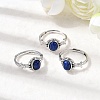 Natural Lapis Lazuli Finger Rings RJEW-A084-03P-08-1