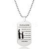 201 Stainless Steel To My Daughter Dog Tag Pendant Ball Chain Necklaces FS-WG527E6-08-1