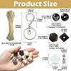 DIY Animal Cattle Theme Wooden Beaded Keychain Making Kits DIY-YW0008-69A-2