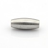 Tarnish Resistant 304 Stainless Steel Matte Surface Magnetic Clasps with Glue-in Ends STAS-O042-B-12-2