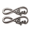 Tibetan Style Alloy Infinity with Hope Links TIBE-S230-B-LF-1