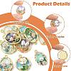 10Pcs 10 Styles Light Gold Tone Alloy Enamel Pendants ENAM-FS0003-82-2