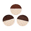 Printed Resin & Wood Pendants WOOD-TAC0021-21B-1