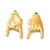 Ion Plating(IP) 304 Stainless Steel Pendants STAS-Q001-05G-1