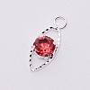 Glass Rhinestone Pendants PALLOY-WH0066-36P-05-1