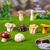 22Pcs 11 Styles Resin Vase Miniature Mushroom Ornaments RESI-CN0001-01-7