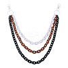 3-Color Acrylic Cable Chain 3 Layer Chain Belts for Pants HJEW-TAC0117-1